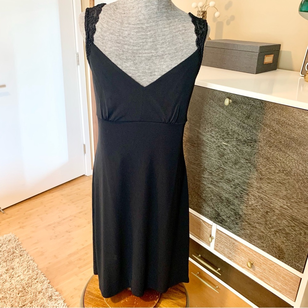 Express Little Black Dress With Lace Strap Detail